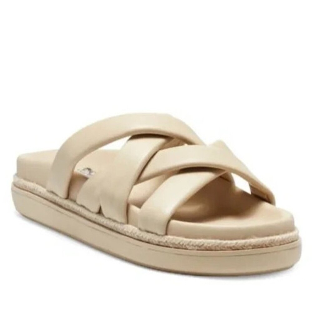 Vince Camuto Chavelle Platform Slide Sandal Neutral Minimalist Beige Vacation 11